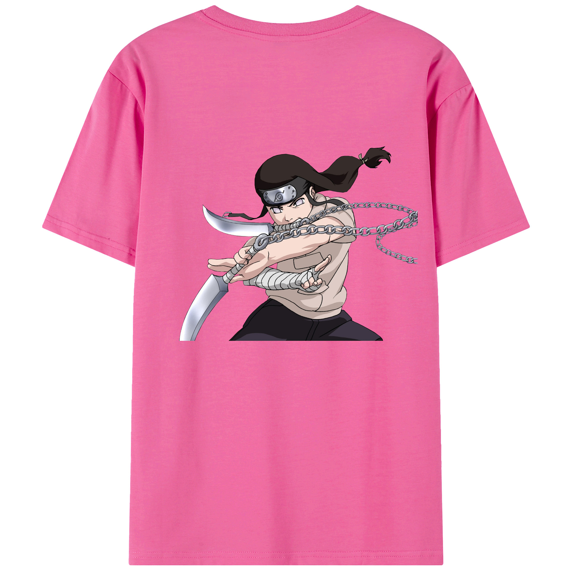 （画像用） NARUTO -ナルト- 日向ネジ Hyūga Neji レディース半袖Tシャツ(バックプリント)